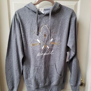 O'Neil gray hooded sweater NWT with front pocket